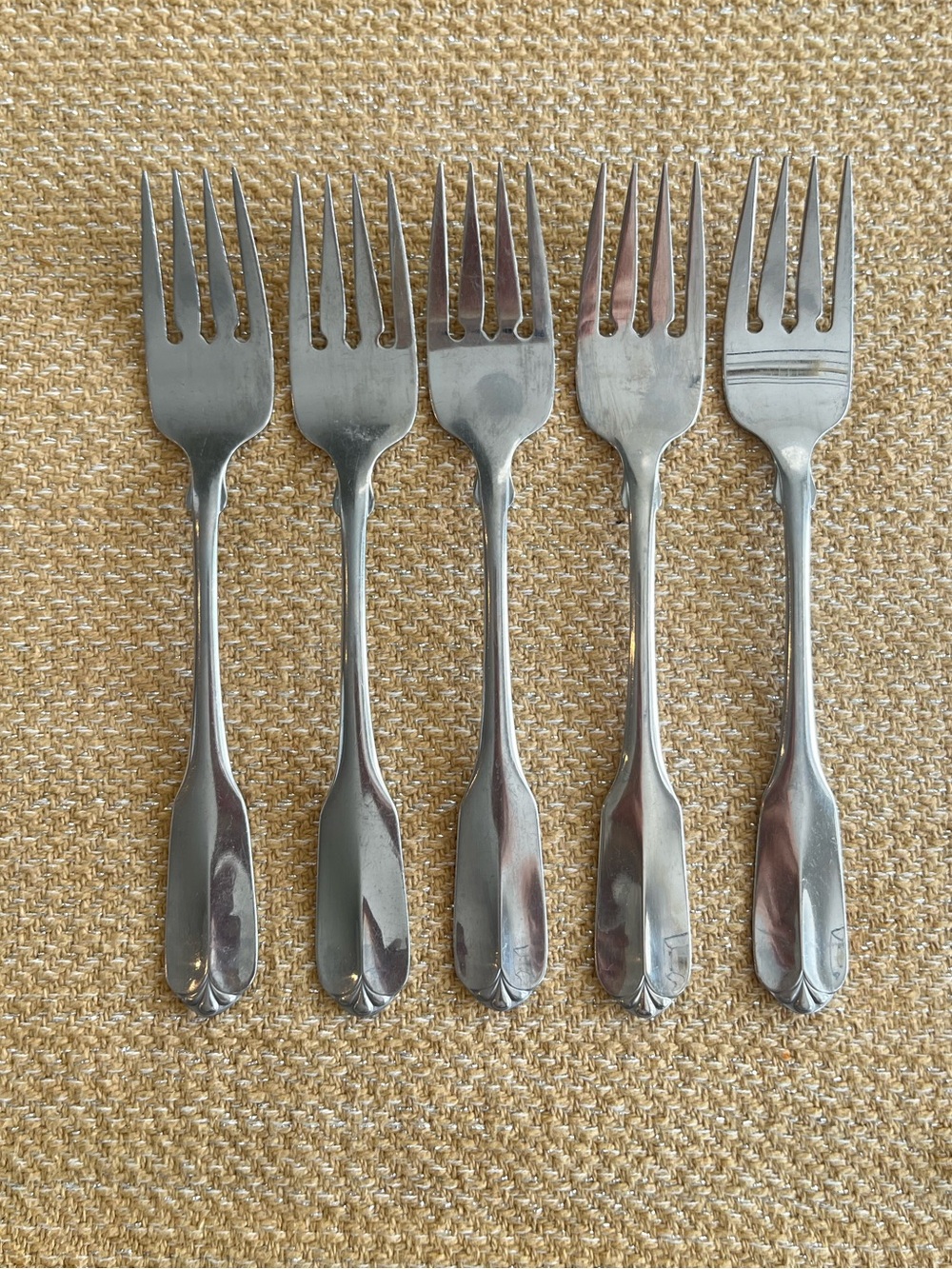 Rogers Deluxe Stainless Oneida GLORIA/MONTCLAIR Salad Forks (5)
